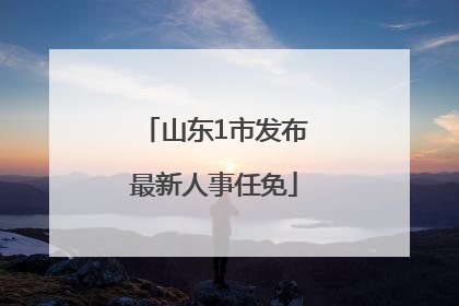 山东1市发布最新人事任免