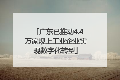 广东已推动4.4万家规上工业企业实现数字化转型