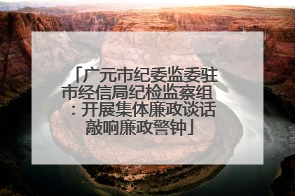 广元市纪委监委驻市经信局纪检监察组：开展集体廉政谈话 敲响廉政警钟