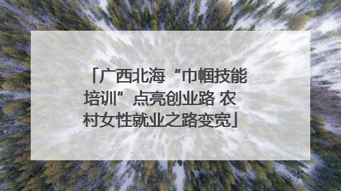 广西北海“巾帼技能培训”点亮创业路 农村女性就业之路变宽