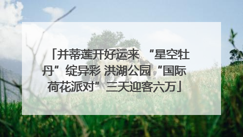 并蒂莲开好运来 “星空牡丹”绽异彩 洪湖公园“国际荷花派对”三天迎客六万