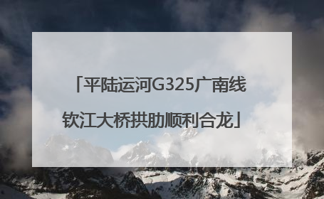 平陆运河G325广南线钦江大桥拱肋顺利合龙