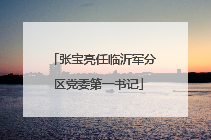 张宝亮任临沂军分区党委第一书记