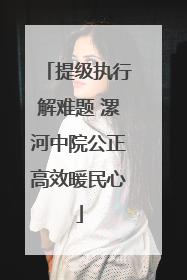 提级执行解难题 漯河中院公正高效暖民心