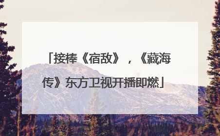接棒《宿敌》，《藏海传》东方卫视开播即燃