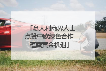 意大利商界人士点赞中欧绿色合作蕴藏黄金机遇