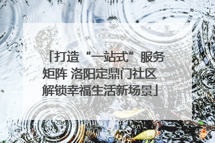 打造“一站式”服务矩阵 洛阳定鼎门社区解锁幸福生活新场景