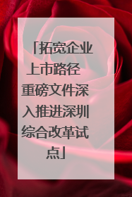 拓宽企业上市路径 重磅文件深入推进深圳综合改革试点