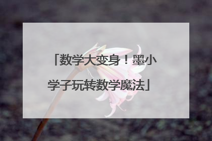 数学大变身！墨小学子玩转数学魔法
