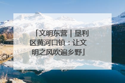 文明东营｜垦利区黄河口镇：让文明之风吹遍乡野