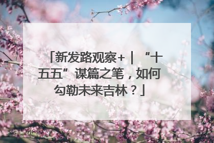 新发路观察+｜“十五五”谋篇之笔，如何勾勒未来吉林？