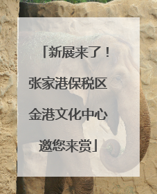 新展来了！张家港保税区金港文化中心邀您来赏