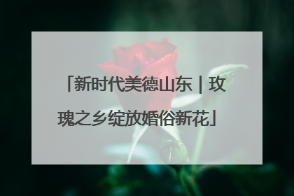 新时代美德山东｜玫瑰之乡绽放婚俗新花