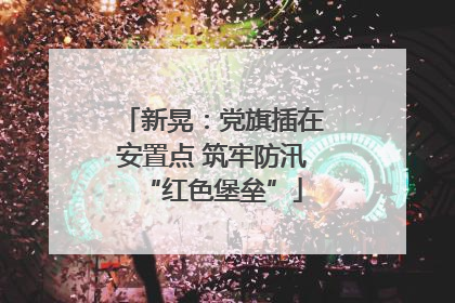 新晃：党旗插在安置点 筑牢防汛“红色堡垒”