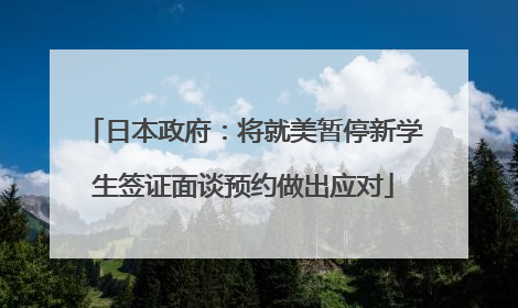 日本政府：将就美暂停新学生签证面谈预约做出应对