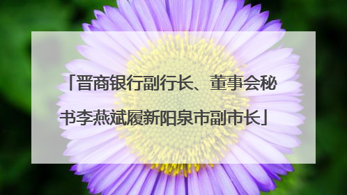 晋商银行副行长、董事会秘书李燕斌履新阳泉市副市长