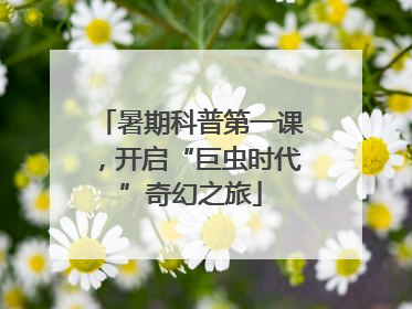 暑期科普第一课，开启“巨虫时代”奇幻之旅
