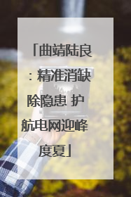 曲靖陆良：精准消缺除隐患 护航电网迎峰度夏