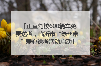 正直驾校600辆车免费送考，临沂市“绿丝带”爱心送考活动启动