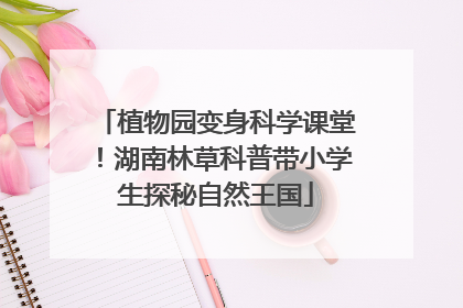 植物园变身科学课堂！湖南林草科普带小学生探秘自然王国