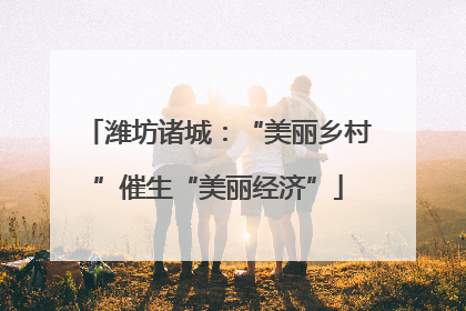 潍坊诸城：“美丽乡村”催生“美丽经济”