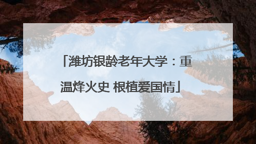 潍坊银龄老年大学：重温烽火史 根植爱国情