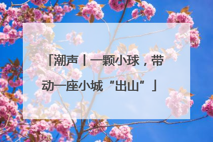 潮声丨一颗小球，带动一座小城“出山”