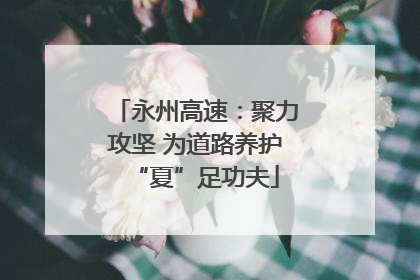 永州高速：聚力攻坚 为道路养护“夏”足功夫