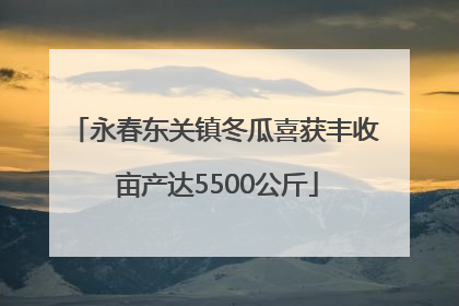 永春东关镇冬瓜喜获丰收 亩产达5500公斤