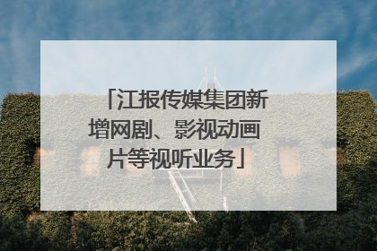 江报传媒集团新增网剧、影视动画片等视听业务