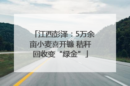 江西彭泽：5万余亩小麦喜开镰 秸秆回收变“绿金”
