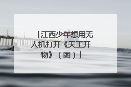 江西少年想用无人机打开《天工开物》（图）