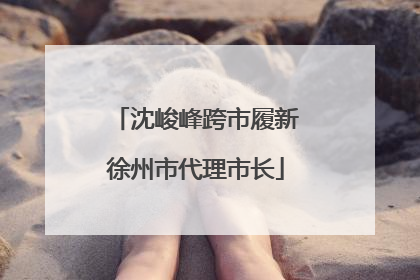 沈峻峰跨市履新徐州市代理市长