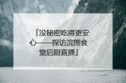 没秘密吃得更安心——探访浣熊食堂后厨直播