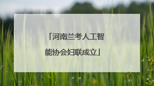 河南兰考人工智能协会妇联成立