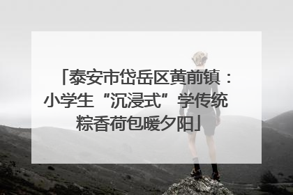 泰安市岱岳区黄前镇：小学生“沉浸式”学传统 粽香荷包暖夕阳