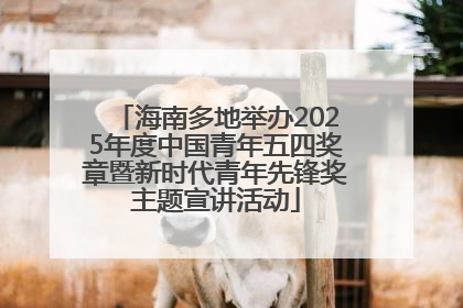 海南多地举办2025年度中国青年五四奖章暨新时代青年先锋奖主题宣讲活动