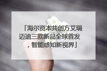 海尔资本共创方艾瑞迈迪三款新品全球首发，智能感知新视界