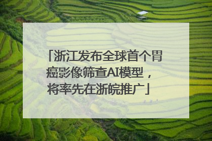 浙江发布全球首个胃癌影像筛查AI模型，将率先在浙皖推广