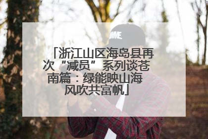 浙江山区海岛县再次“减员”系列谈苍南篇：绿能映山海 风吹共富帆