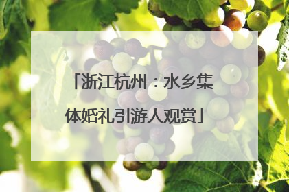 浙江杭州：水乡集体婚礼引游人观赏
