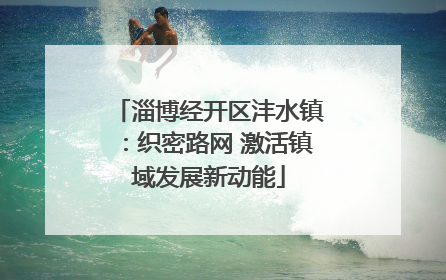 淄博经开区沣水镇：织密路网 激活镇域发展新动能