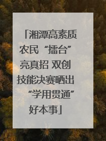 湘潭高素质农民“擂台”亮真招 双创技能决赛晒出“学用贯通”好本事