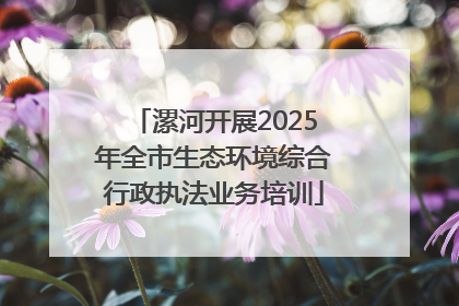 漯河开展2025年全市生态环境综合行政执法业务培训