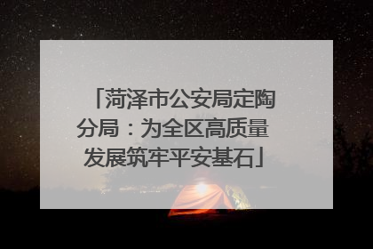 菏泽市公安局定陶分局：为全区高质量发展筑牢平安基石