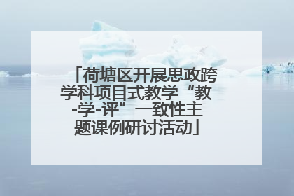 荷塘区开展思政跨学科项目式教学“教-学-评”一致性主题课例研讨活动