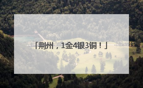 荆州，1金4银3铜！