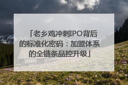 老乡鸡冲刺IPO背后的标准化密码：加盟体系的全链条品控升级