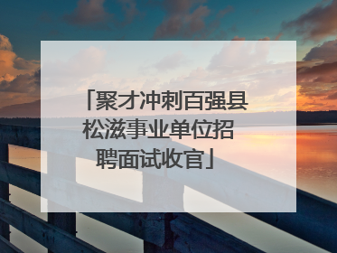 聚才冲刺百强县 松滋事业单位招聘面试收官