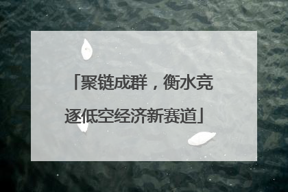 聚链成群，衡水竞逐低空经济新赛道
